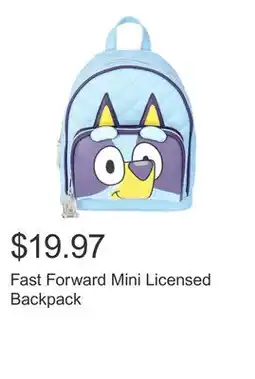 Costco Fast Forward Mini Licensed Backpack offer