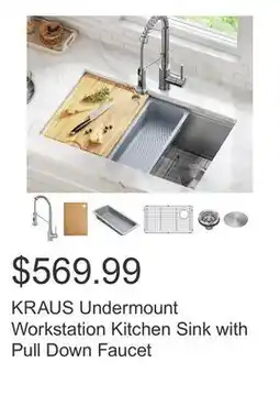 Costco KRAUS Undermount Workstation Kitchen Sink with Pull Down Faucet offer