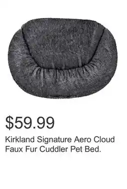 Costco Kirkland Signature Aero Cloud Faux Fur Cuddler Pet Bed offer