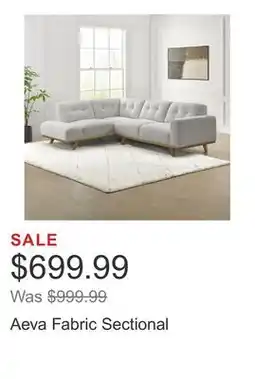 Costco Aeva Fabric Sectional offer