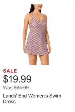 Costco Lands' End Women's Swim Dress offer
