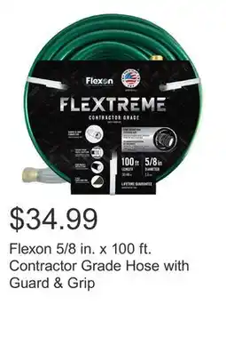 Costco Flexon 5/8 in. x 100 ft. Contractor Grade Hose with Guard & Grip offer