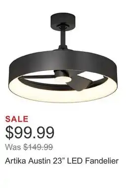 Costco Artika Austin 23 LED Fandelier offer