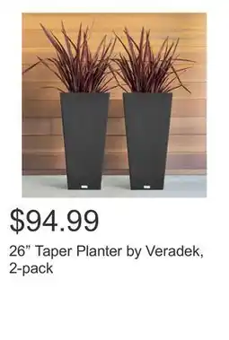 Costco 26 Taper Planter by Veradek, 2-pack offer