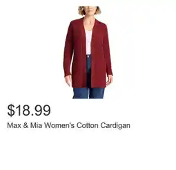 Costco Max & Mia Women's Cotton Cardigan offer