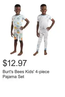 Costco Burt's Bees Kids' 4-piece Pajama Set offer