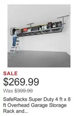 Costco SafeRacks Super Duty 4 ft x 8 ft Overhead Garage Storage Rack and Accessories Kit, 2-pack offer