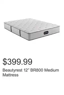 Costco Beautyrest 12 BR800 Medium Mattress offer