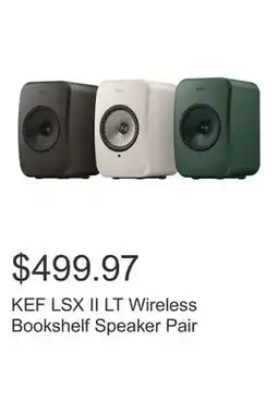 Costco KEF LSX II LT Wireless Bookshelf Speaker Pair offer