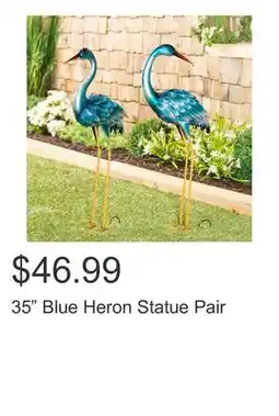 Costco 35 Blue Heron Statue Pair offer