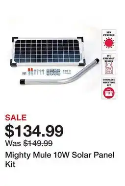 Tractor Supply Company Mighty Mule 10W Solar Panel Kit offer