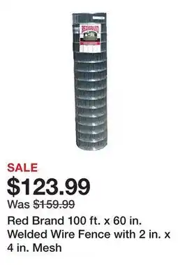 Tractor Supply Company Red Brand 100 ft. x 60 in. Welded Wire Fence with 2 in. x 4 in. Mesh offer