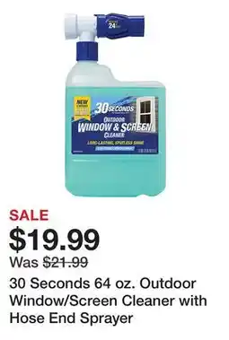 Tractor Supply Company 30 Seconds 64 oz. Outdoor Window/Screen Cleaner with Hose End Sprayer offer