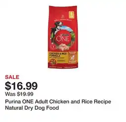 Tractor Supply Company Purina ONE Adult Chicken and Rice Recipe Natural Dry Dog Food offer