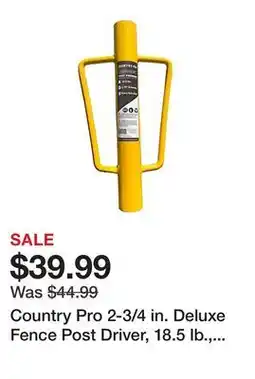 Tractor Supply Company Country Pro 2-3/4 in. Deluxe Fence Post Driver, 18.5 lb., Heavy-Duty Metal Construction offer
