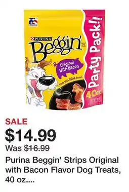 Tractor Supply Company Purina Beggin' Strips Original with Bacon Flavor Dog Treats, 40 oz. Pouch offer