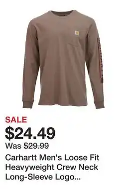 Tractor Supply Company Carhartt Men's Loose Fit Heavyweight Crew Neck Long-Sleeve Logo Graphic T-Shirt offer