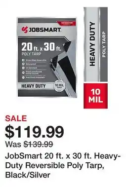 Tractor Supply Company JobSmart 20 ft. x 30 ft. Heavy-Duty Reversible Poly Tarp, Black/Silver offer