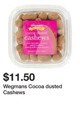 Wegmans Wegmans Cocoa dusted Cashews offer