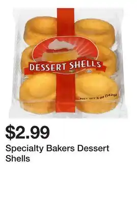 Wegmans Specialty Bakers Dessert Shells offer