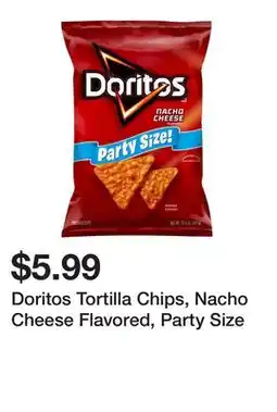 Wegmans Doritos Tortilla Chips, Nacho Cheese Flavored, Party Size offer