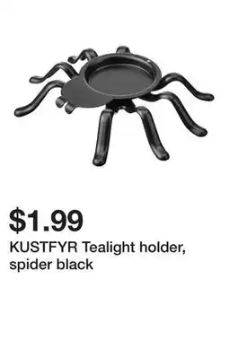 Ikea KUSTFYR Tealight holder, spider black offer