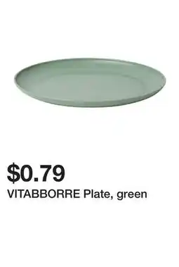 Ikea VITABBORRE Plate, green offer