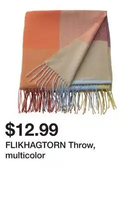 Ikea FLIKHAGTORN Throw, multicolor offer