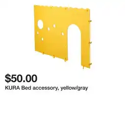 Ikea KURA Bed accessory, yellow/gray offer