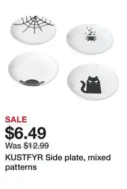Ikea KUSTFYR Side plate, mixed patterns offer