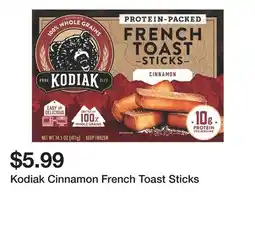 Wegmans Kodiak Cinnamon French Toast Sticks offer