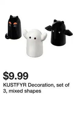 Ikea KUSTFYR Decoration, set of 3, mixed shapes offer