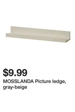 Ikea MOSSLANDA Picture ledge, gray-beige offer