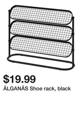 Ikea ÄLGANÄS Shoe rack, black offer