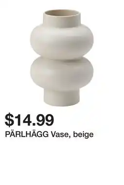 Ikea PÄRLHÄGG Vase, beige offer