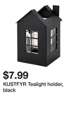 Ikea KUSTFYR Tealight holder, black offer