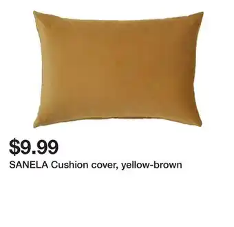 Ikea SANELA Cushion cover, yellow-brown offer