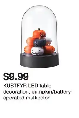 Ikea KUSTFYR LED table decoration, pumpkin/battery operated multicolor offer