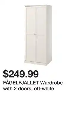 Ikea FÅGELFJÄLLET Wardrobe with 2 doors, off-white offer