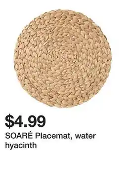 Ikea SOARÉ Placemat, water hyacinth offer