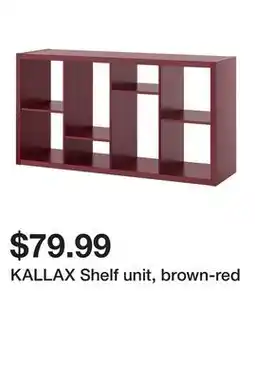 Ikea KALLAX Shelf unit, brown-red offer