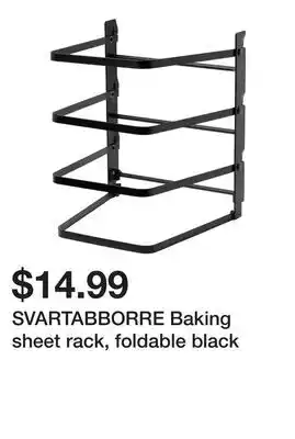 Ikea SVARTABBORRE Baking sheet rack, foldable black offer