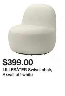 Ikea LILLESÄTER Swivel chair, Axvall off-white offer