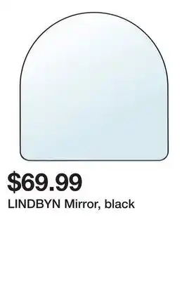 Ikea LINDBYN Mirror, black offer