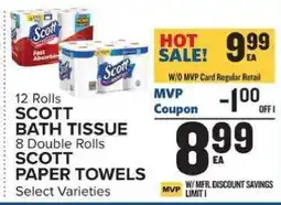 Food Lion SCOTT BATH TISSUE / SCOTT PAPER TOWELS offer