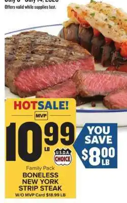 Food Lion BONELLESS NEW YORK STRIP STEAK offer