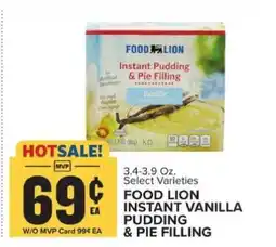 Food Lion FOOD LION INSTANT VANILLA PUDDING & PIE FILLING offer