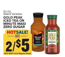 Food Lion Gold Peak Iced Tea or Minute Maid Zero Sugar offer