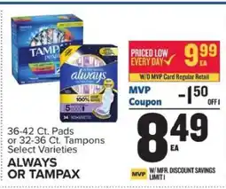 Food Lion Always or Tampax offer