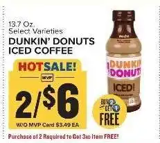 Food Lion Dunkin' Donuts Iced Coffee offer